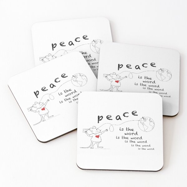 Item preview, MantraMouse® Peace is the Word Cartoon designed and sold by Donna Martini.