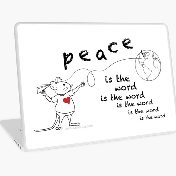 Item preview, MantraMouse® Peace is the Word Cartoon designed and sold by Donna Martini.