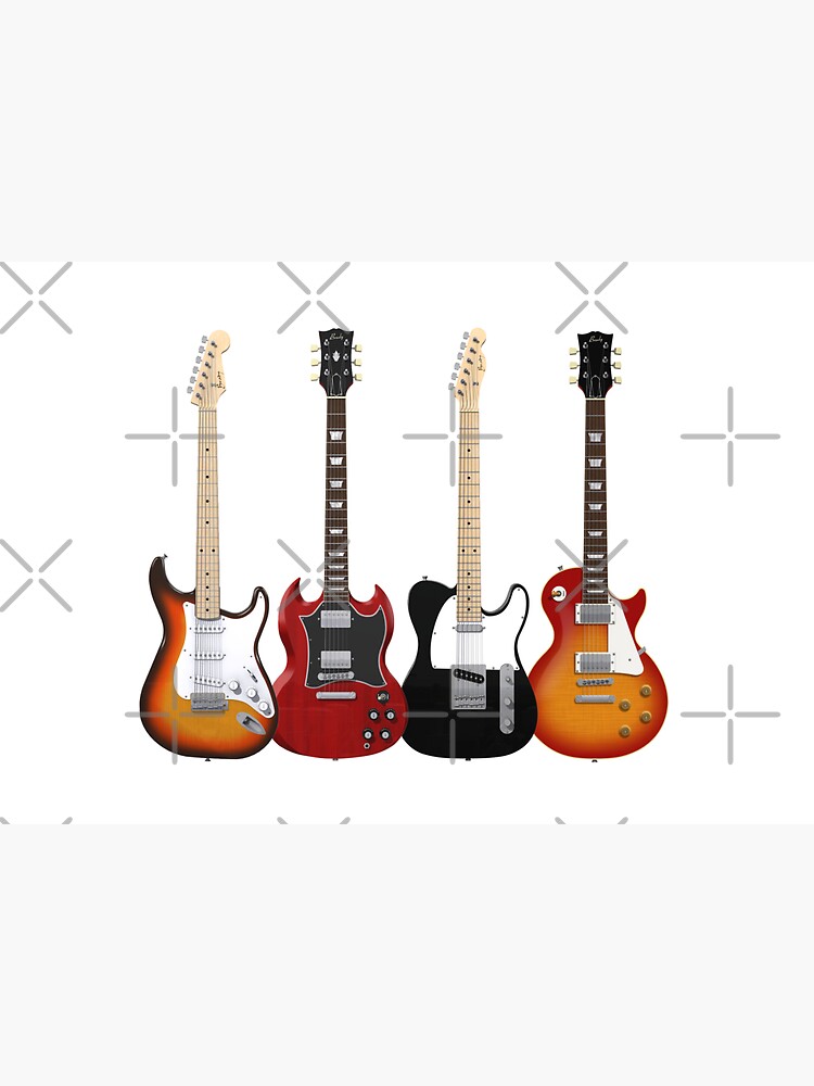 Four Electric Guitars by bradyarnold
