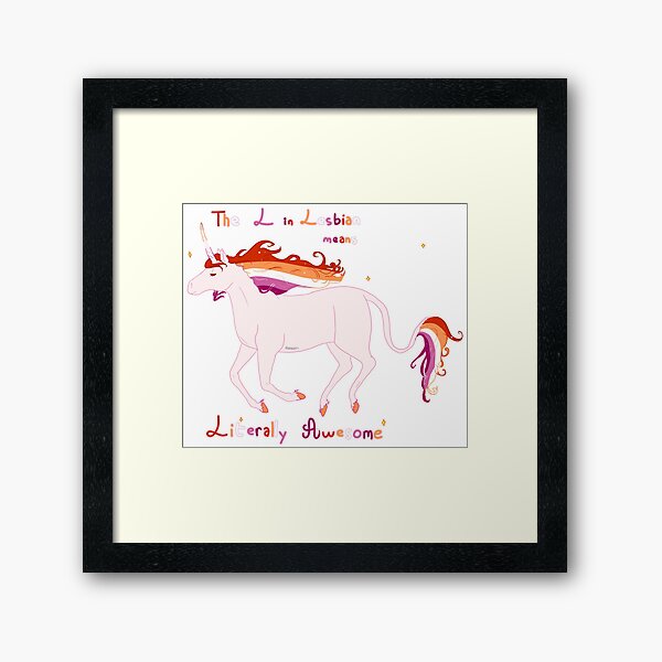Licorne lesbienne fantastique Impression encadrée