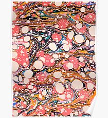 Psychedelic Retro Marbled Paper Pepe Psyche Poster