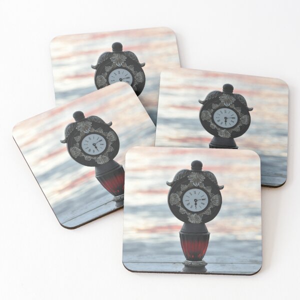 Item preview, Clock on pier at sunset designed and sold by mltrue.