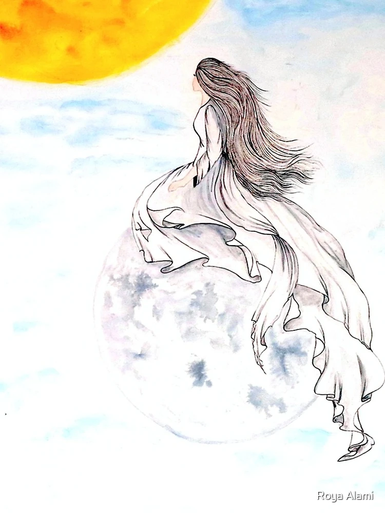 Thumbnail 4 of 4, iPhone Case, Moon Lady designed and sold by Roya Alami.