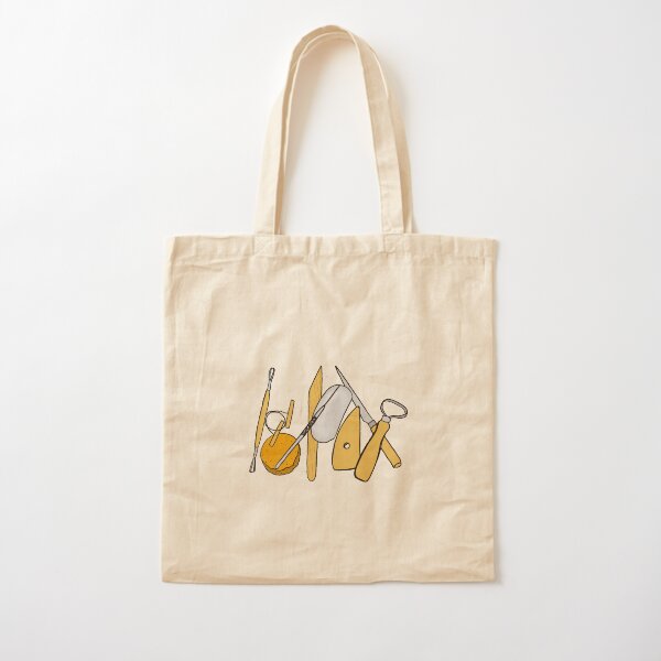 Clay Tools Sticker Cotton Tote Bag