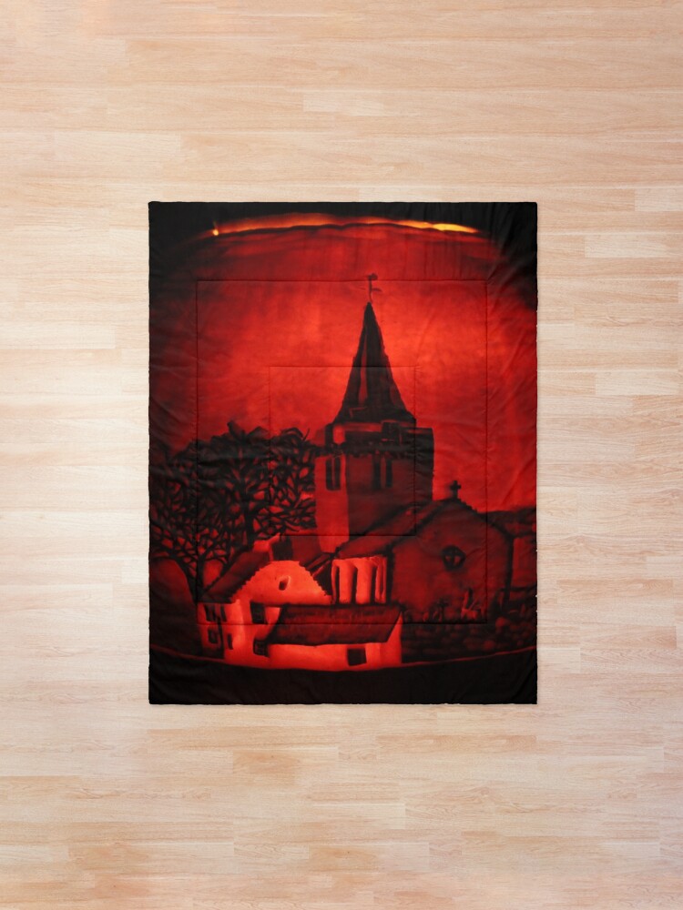 Alternate view of Dreel Halls, Anstruther (Carved onto a Pumpkin) Comforter