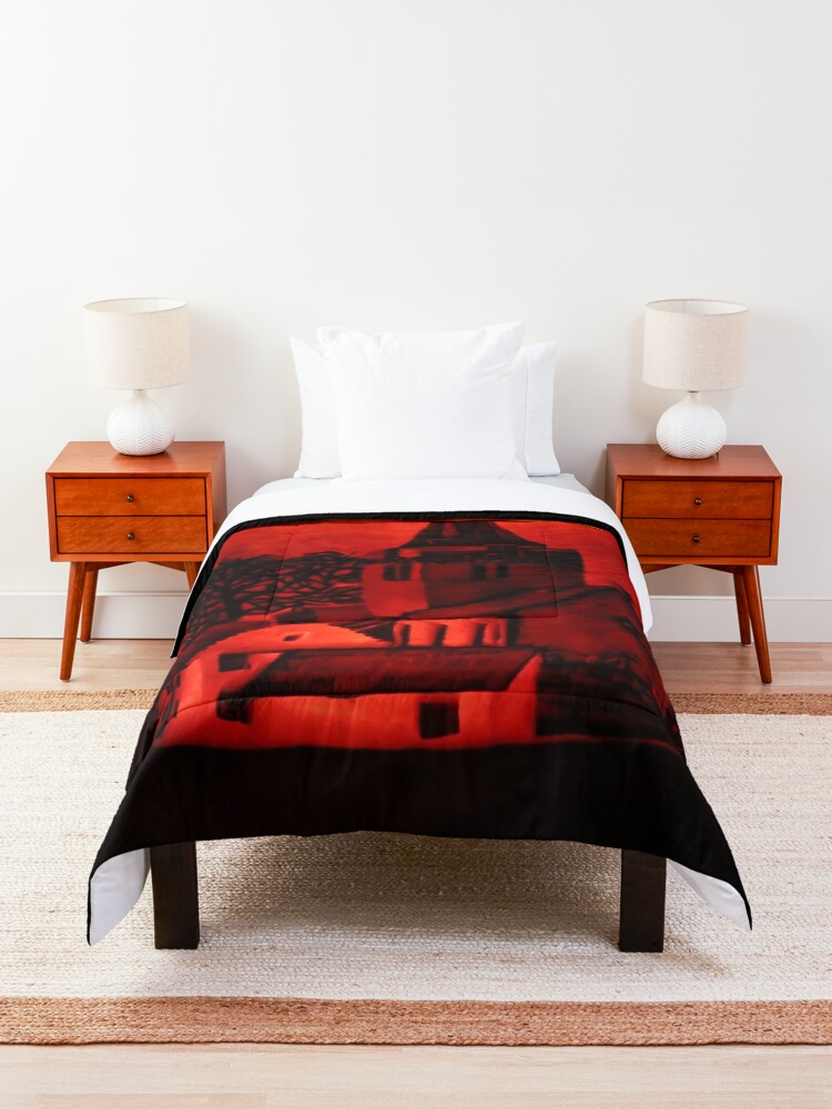 Alternate view of Dreel Halls, Anstruther (Carved onto a Pumpkin) Comforter