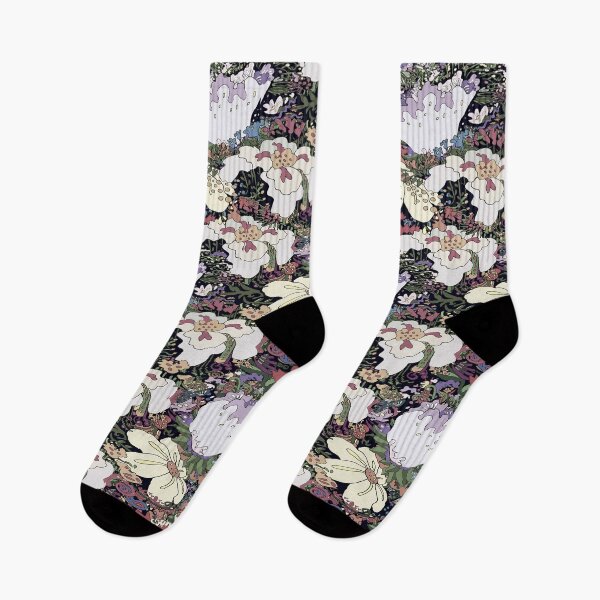Item preview, Flower Power Sophisticated Color Socks! Original Art - Every flower Here designed and sold by Lisa Rotenberg.