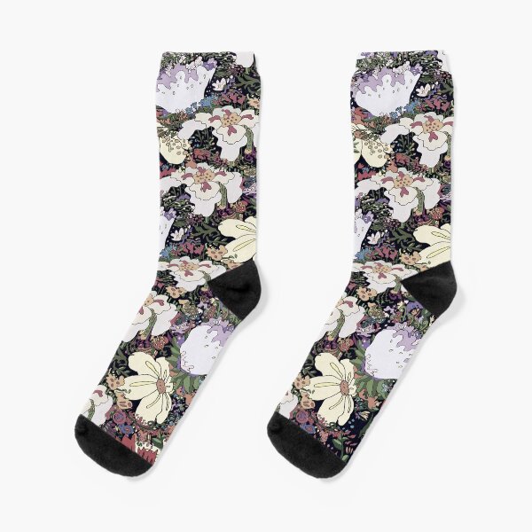 Item preview, Flower Power Sophisticated Color Socks! Original Art - Every flower Here designed and sold by Lisa Rotenberg.