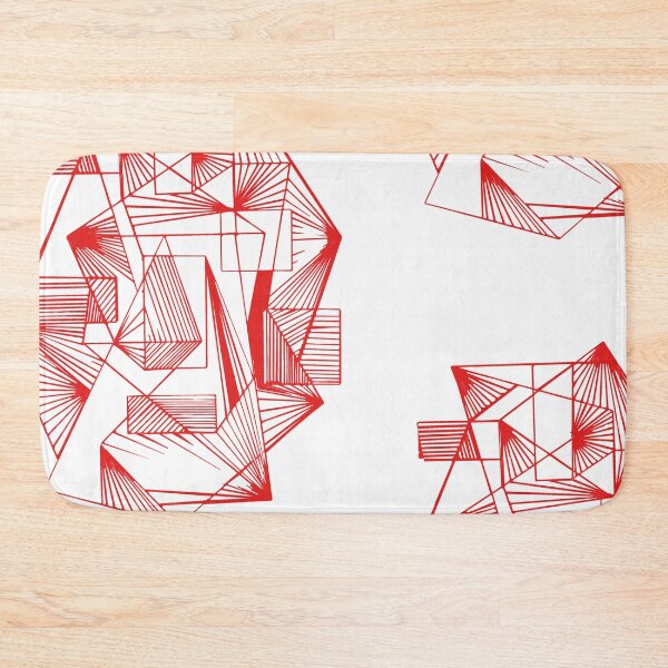 Item preview, Red Geometric abstract lineart designed and sold by Carolina Salazar.
