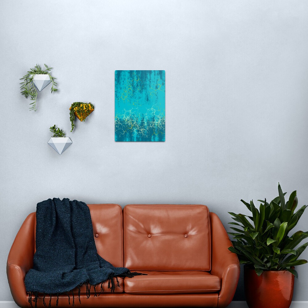 Lightning storm digital painting abstract pattern design Metal Print