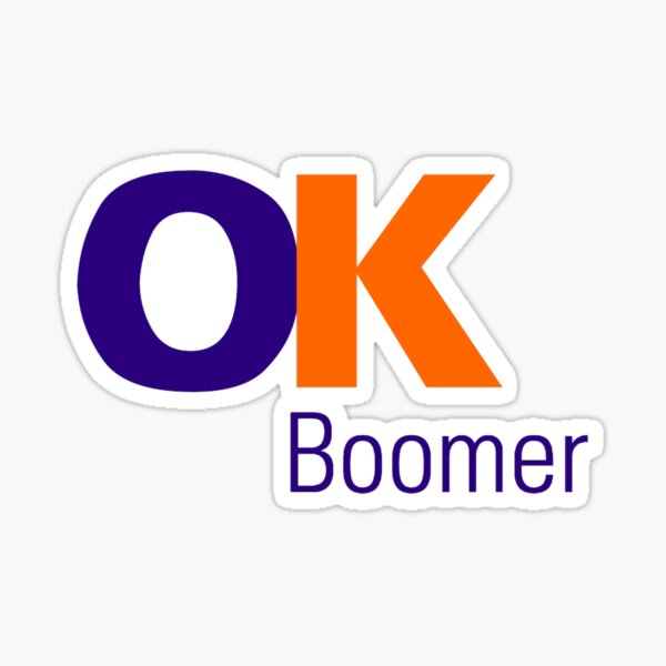 ok boomer FedEx Sticker