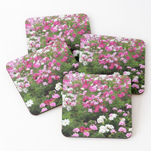 Item preview, Pink and white flower field designed and sold by Marije Kouyzer.