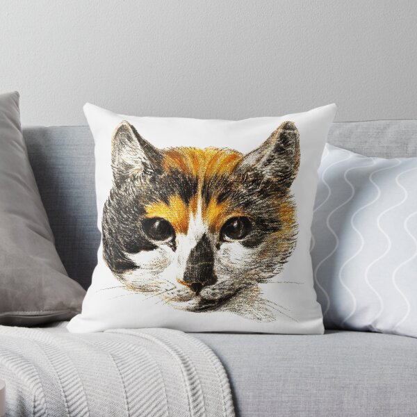 Calico Cat Throw Pillow