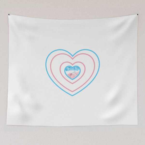 Item preview, Gay Pride LGBT Transgender Love Heart Stripes design designed and sold by phoxydesign.