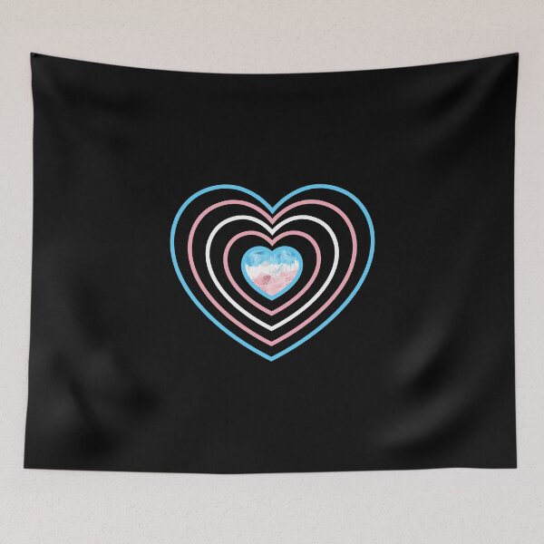 Item preview, Gay Pride LGBT Transgender Love Heart Stripes design designed and sold by phoxydesign.