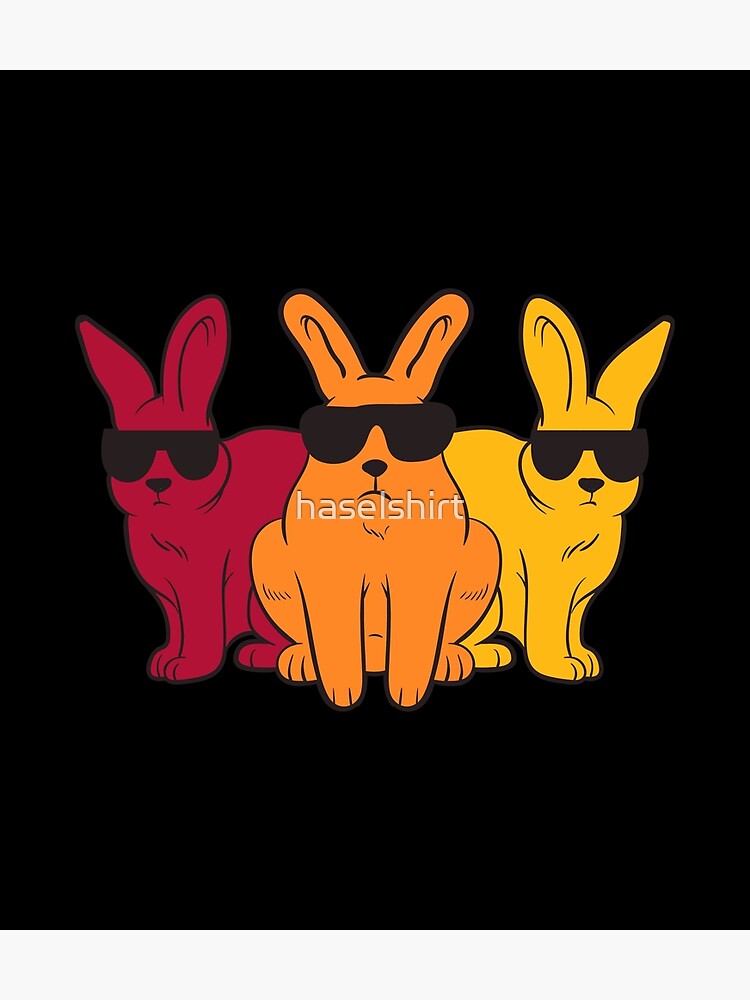Hip Trio Bunnies Shades Funny Hipster Easter Tshirt Hip Trio Bunnies Shades Funny Hipster Easter Tshirt