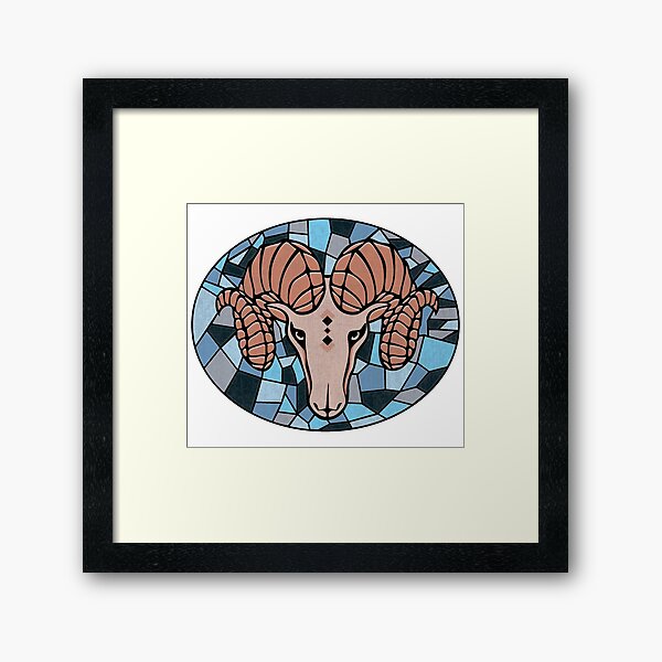 Aries mosaic Framed Art Print