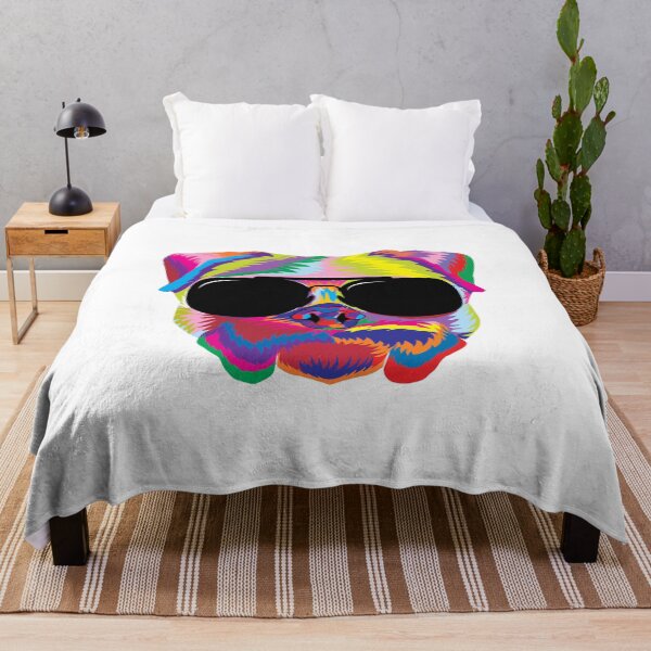 Item preview, Psychedelic Pug Dog Face with Sunglasses designed and sold by phoxydesign.