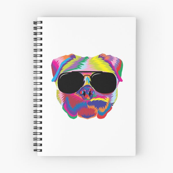 Item preview, Psychedelic Pug Dog Face with Sunglasses designed and sold by phoxydesign.