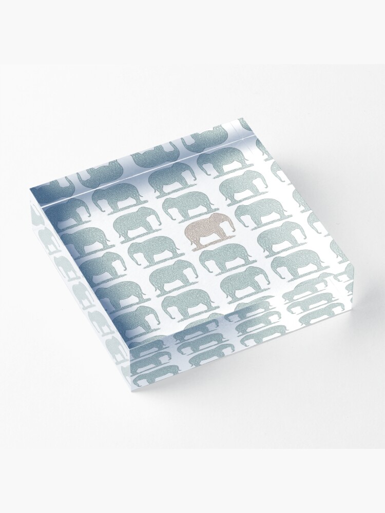 Alternate view of Elephant Friends Acrylic Block