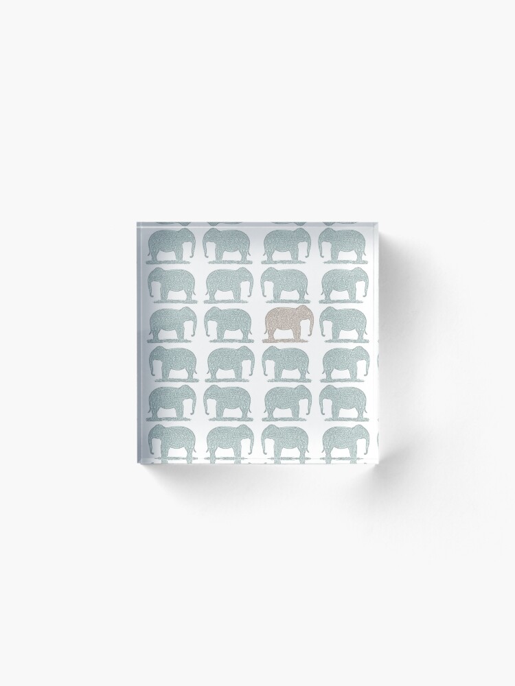 Alternate view of Elephant Friends Acrylic Block