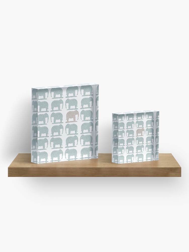 Alternate view of Elephant Friends Acrylic Block