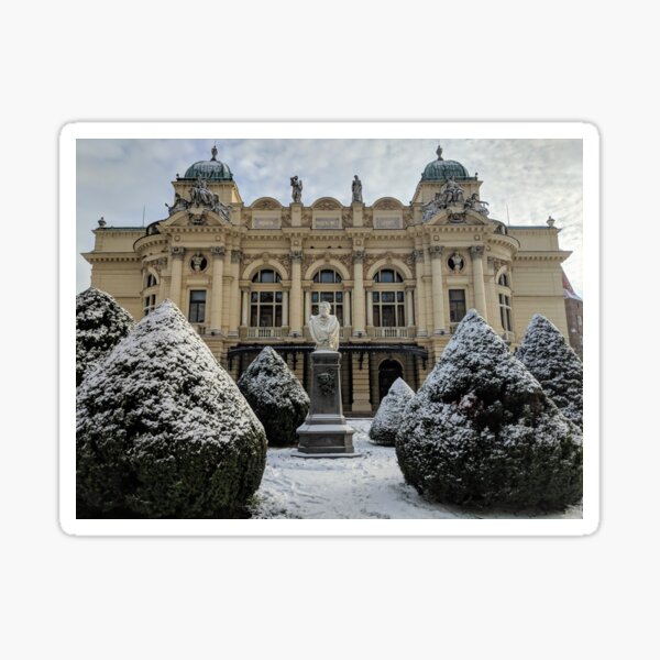 Theatre in Krakow under the snow Sticker