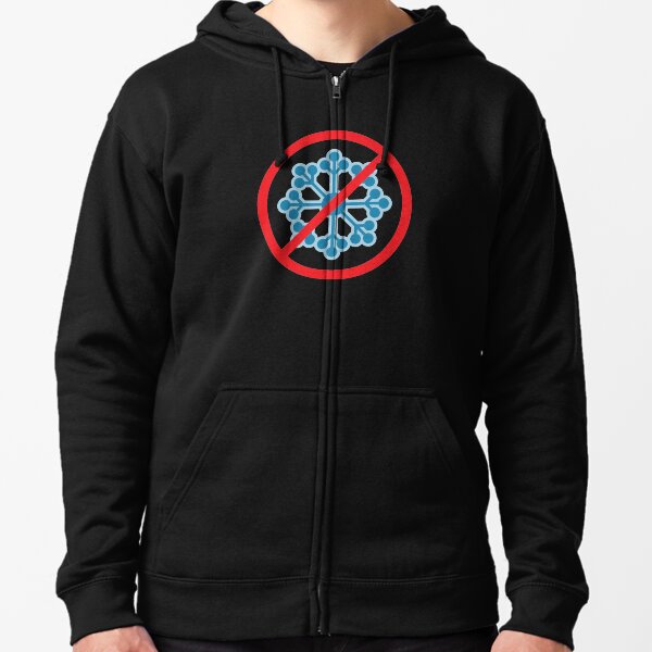 No Snow Flake Symbol Zipped Hoodie