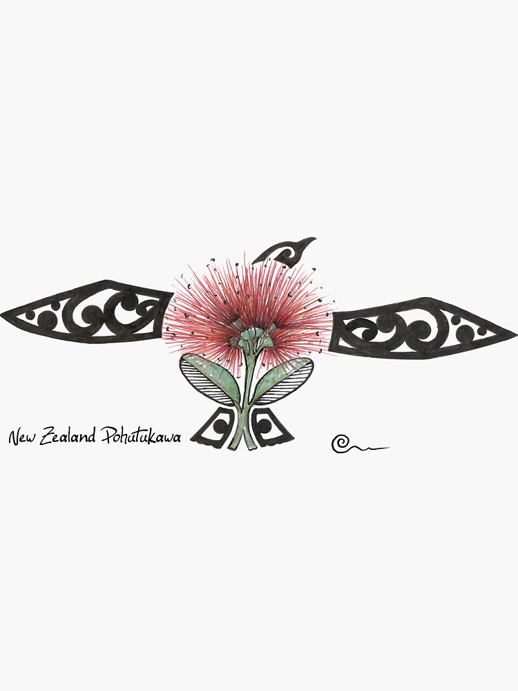 New Zealand Fantail Tattoo by Matt Curtis - Tribal Body Art