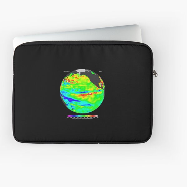 Image of sea surface heights in the Pacific Ocean from NASA’s Jason-2 satellite Laptop Sleeve