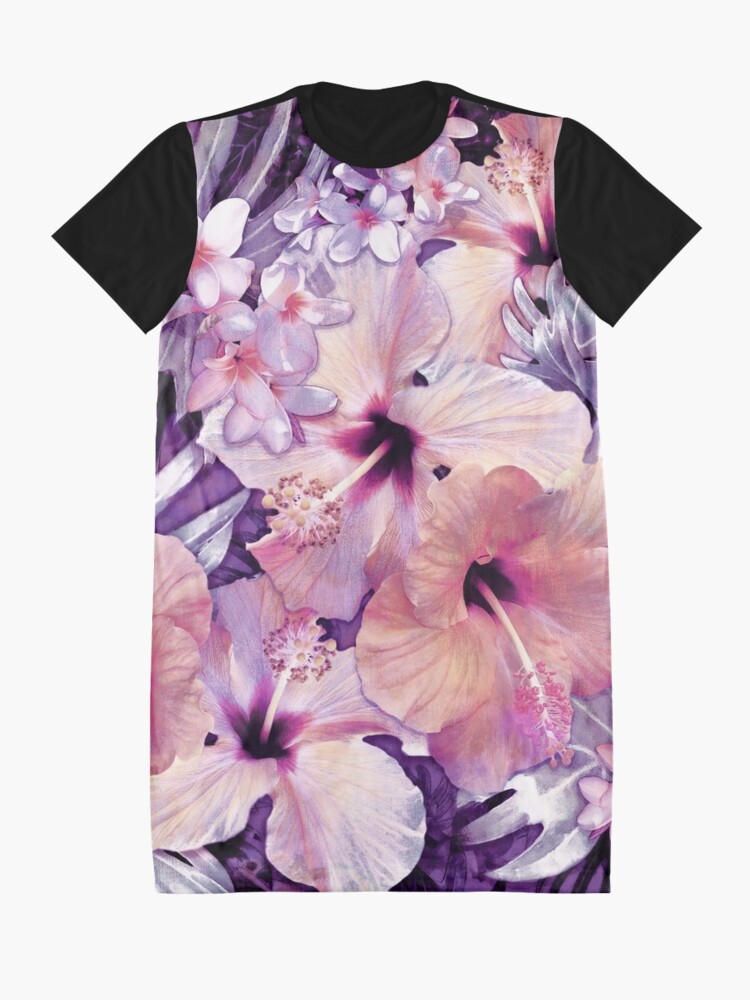 Alternate view of Violet Vintage Tropical Graphic T-Shirt Dress