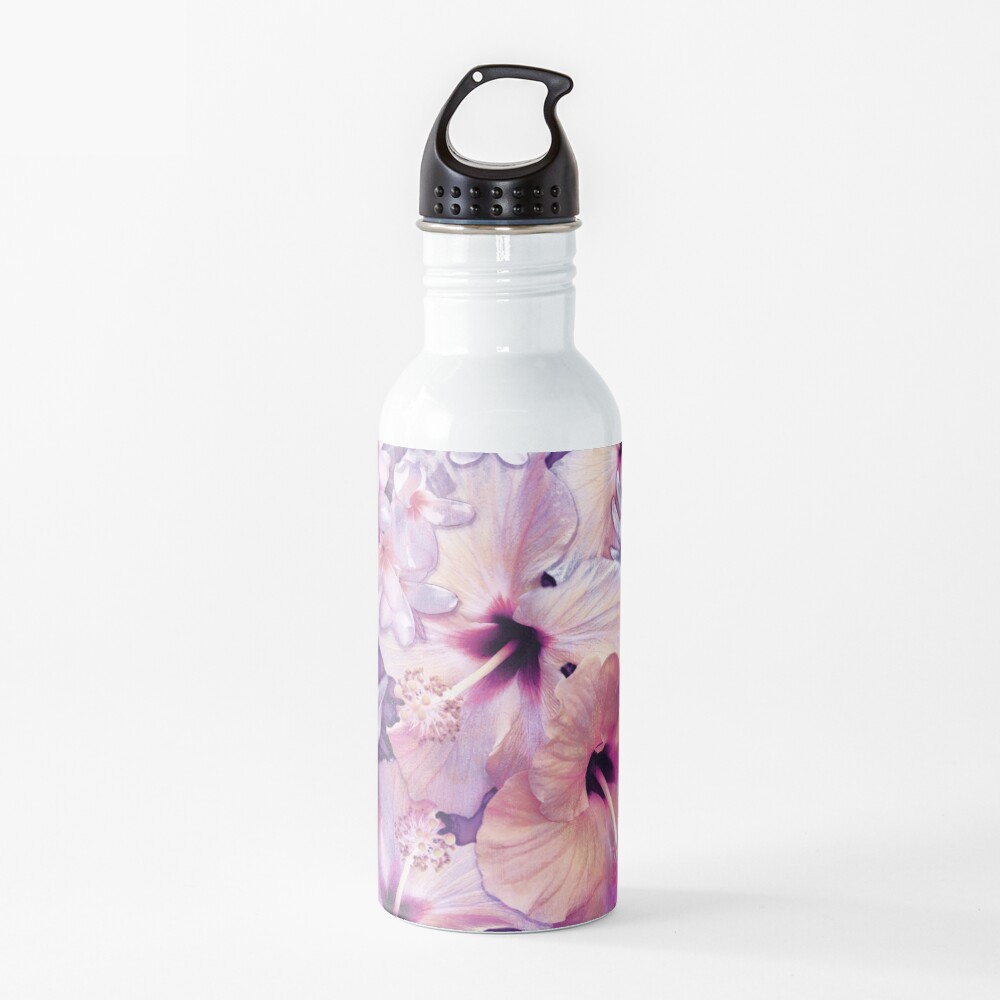 Violet Vintage Tropical Water Bottle
