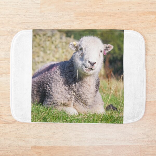 Happy Herdwick Sheep, Lake District Bath Mat