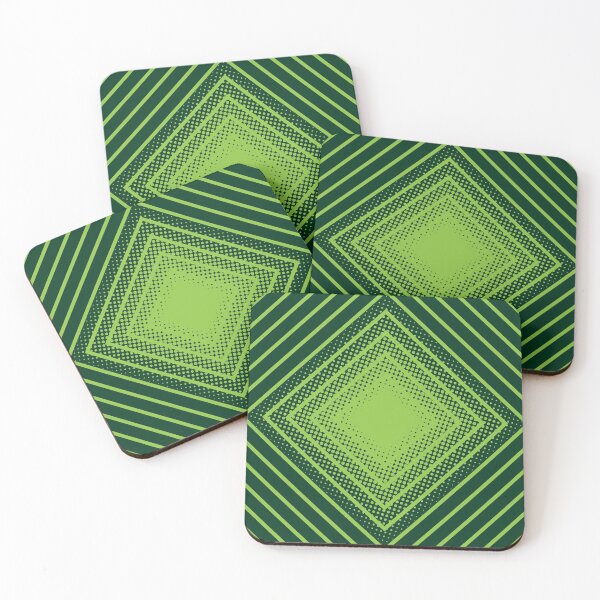 Item preview, Green Diamond Halftone and Lines designed and sold by Zethinova.