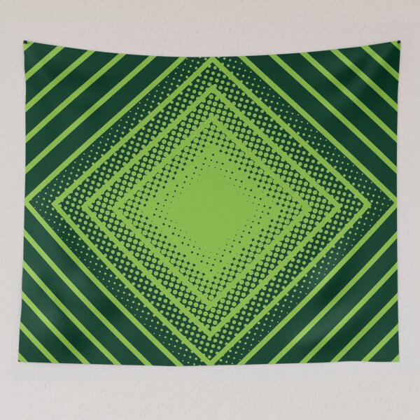 Item preview, Green Diamond Halftone and Lines designed and sold by Zethinova.