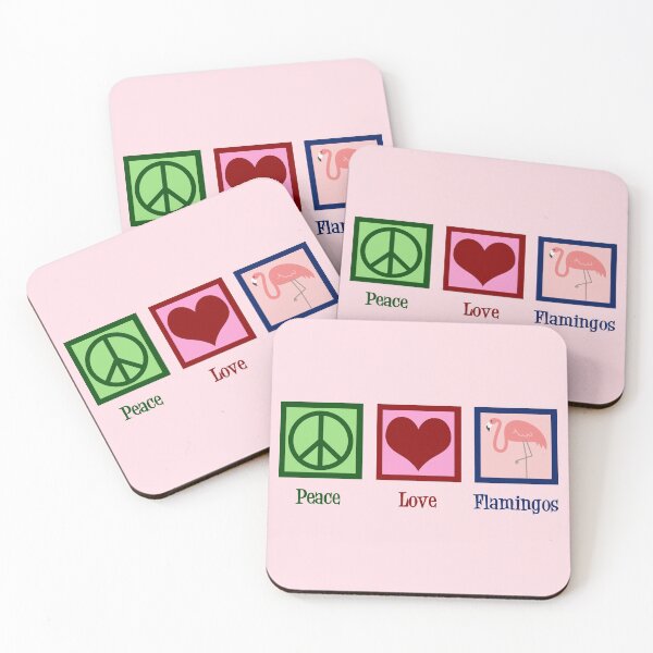 Item preview, Peace Love Flamingos designed and sold by Epic Love Designs.