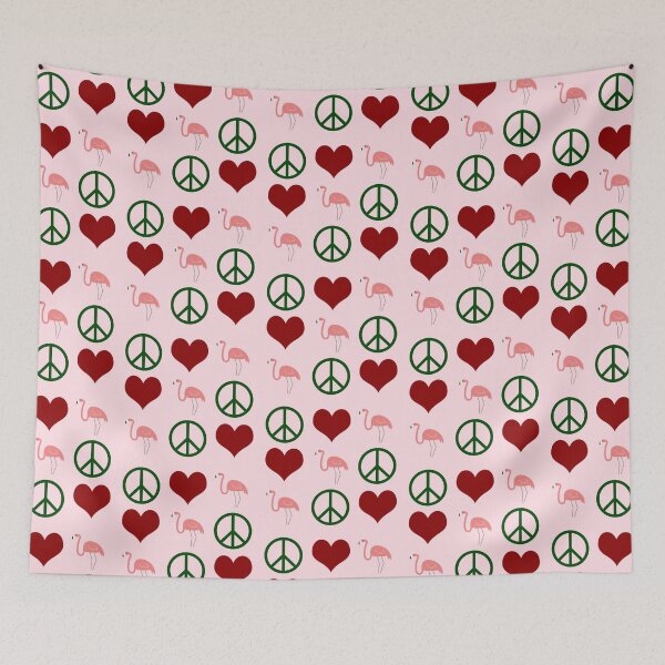 Item preview, Peace Love Flamingos designed and sold by Epic Love Designs.
