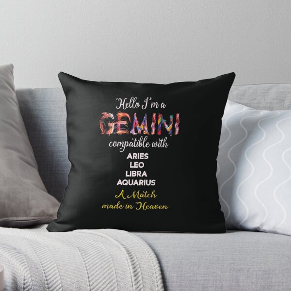 Gemini the Twins Throw Pillow