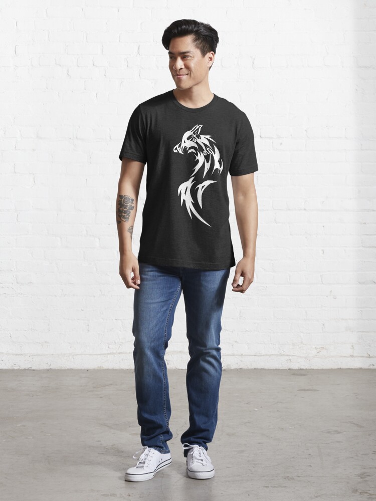 Alternate view of Fat Wolf - Wolf Tail White Essential T-Shirt