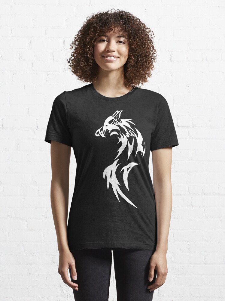 Alternate view of Fat Wolf - Wolf Tail White Essential T-Shirt