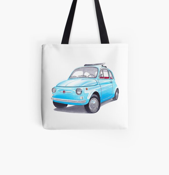 Fiat 500 All Over Print Tote Bag