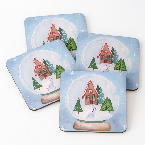 Item preview, Snow Globe Gingerbread House Christmas Holiday  designed and sold by Alisha Watercolors.
