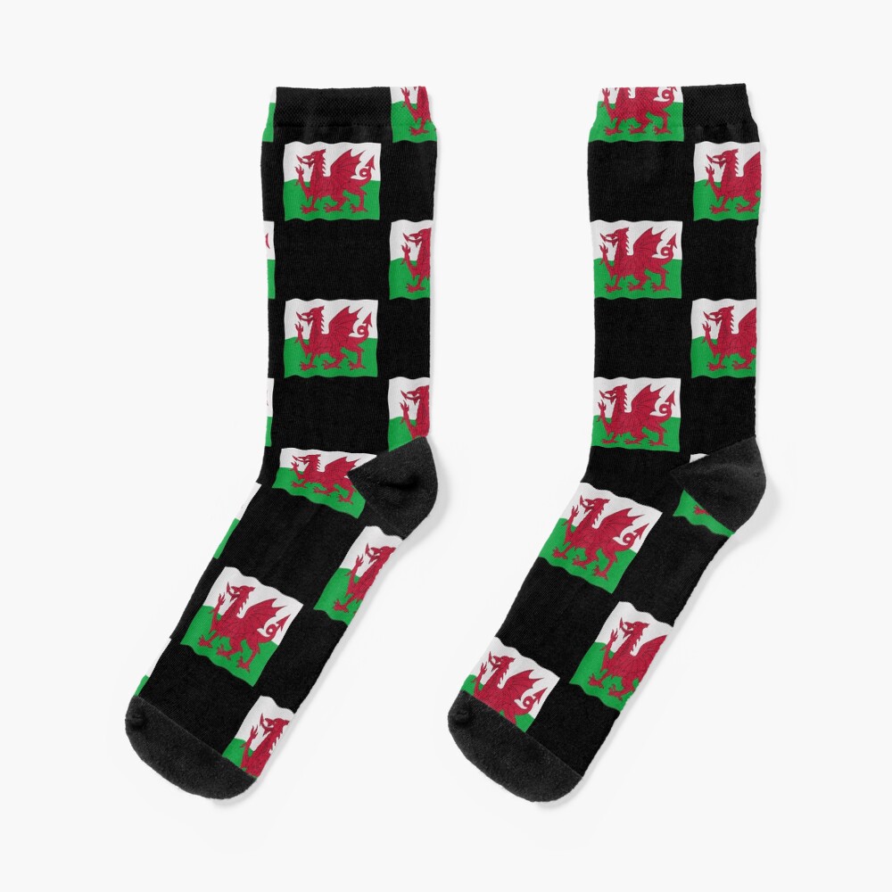 "Welsh flag" Socks by stuwdamdorp Redbubble