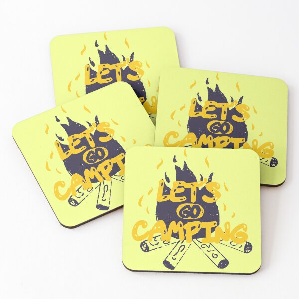 Item preview, Let's Go Camping - Burning campfire Trekking Gift for Campers designed and sold by IslandLakeTree.