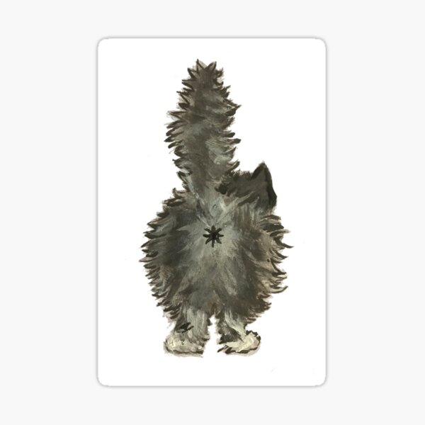 Fluffy Little Cat Butt Sticker