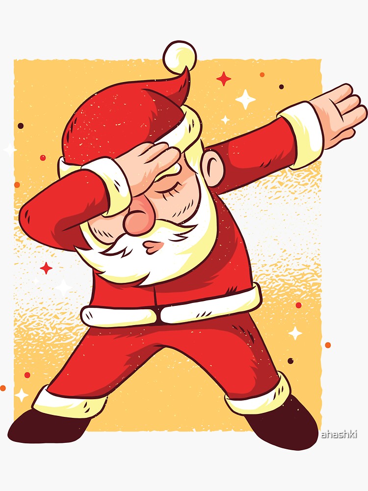 Santa Claus Dab Dance Sticker For Sale By Ahashki Redbubble 