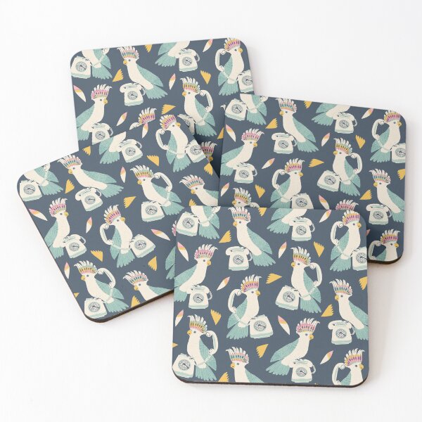Item preview, On The Phone Talking Parrots Pattern designed and sold by rocketandindigo.