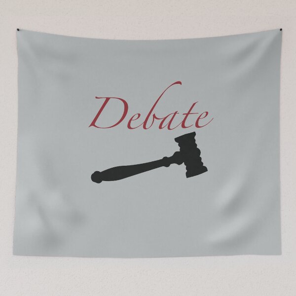 Item preview, Maroon Cursive "Debate" (With Gavel) designed and sold by debatethewayout.