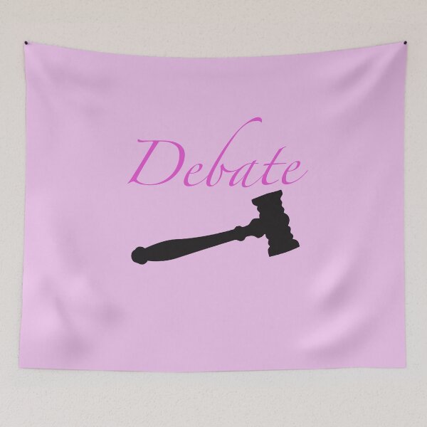 Item preview, Pink Cursive Debate (With Gavel) designed and sold by debatethewayout.