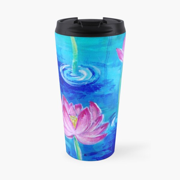 Water Lilies Travel Coffee Mug